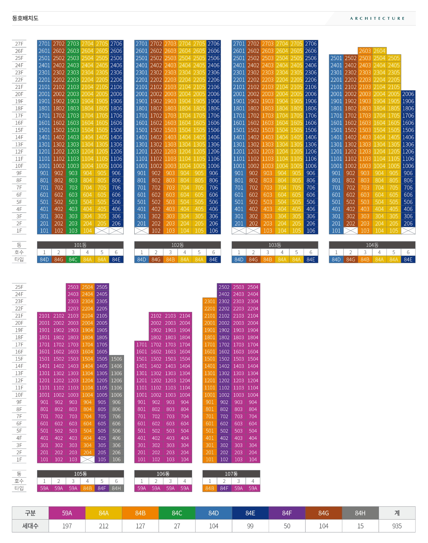 alt="탑석 푸르지오 파크7 동호배치도"
