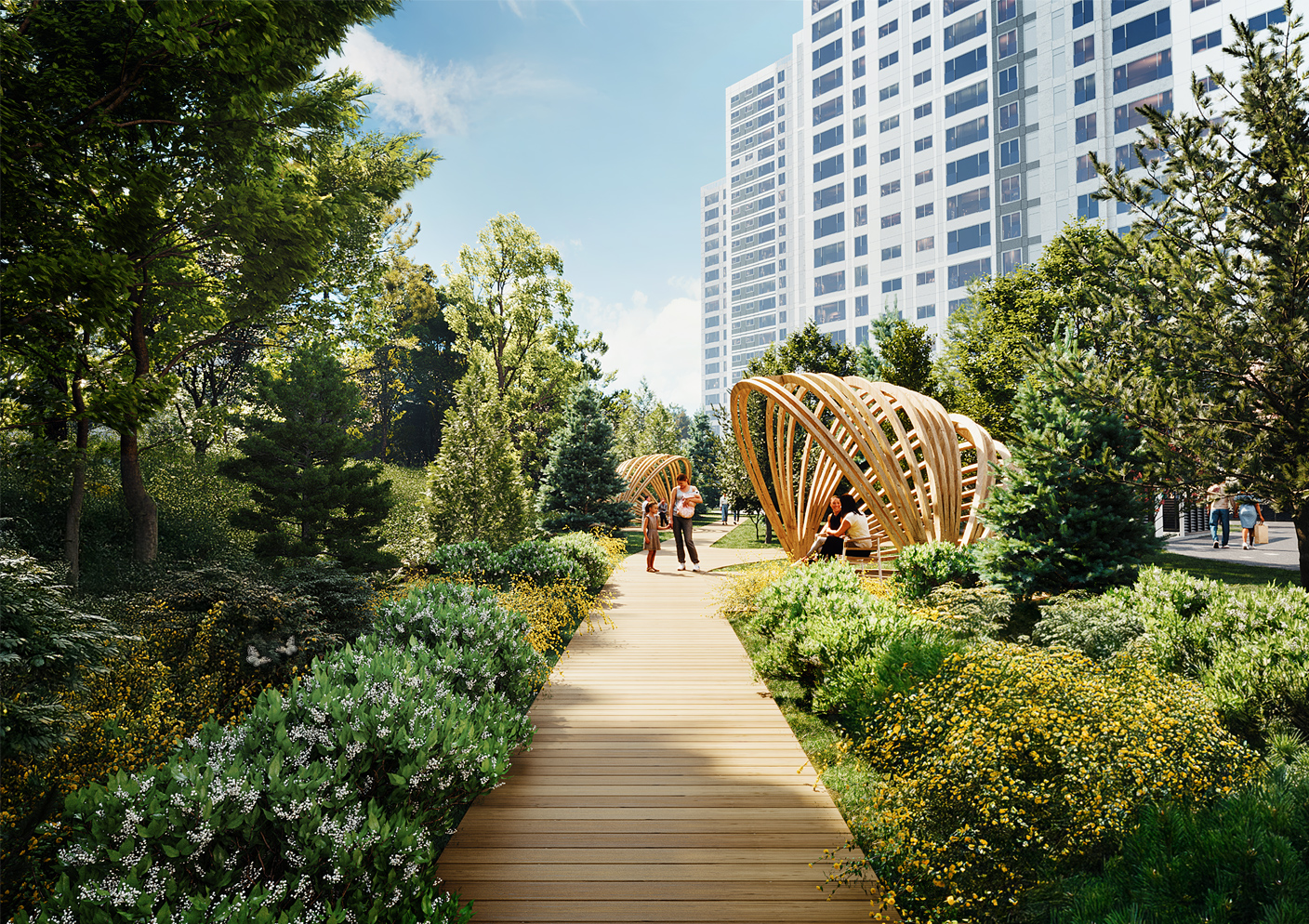 alt="탑석 푸르지오 파크7 산책로"